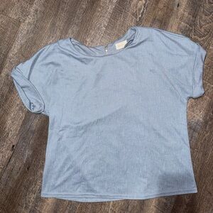MELLODAY Light Blue Short Sleeve Top